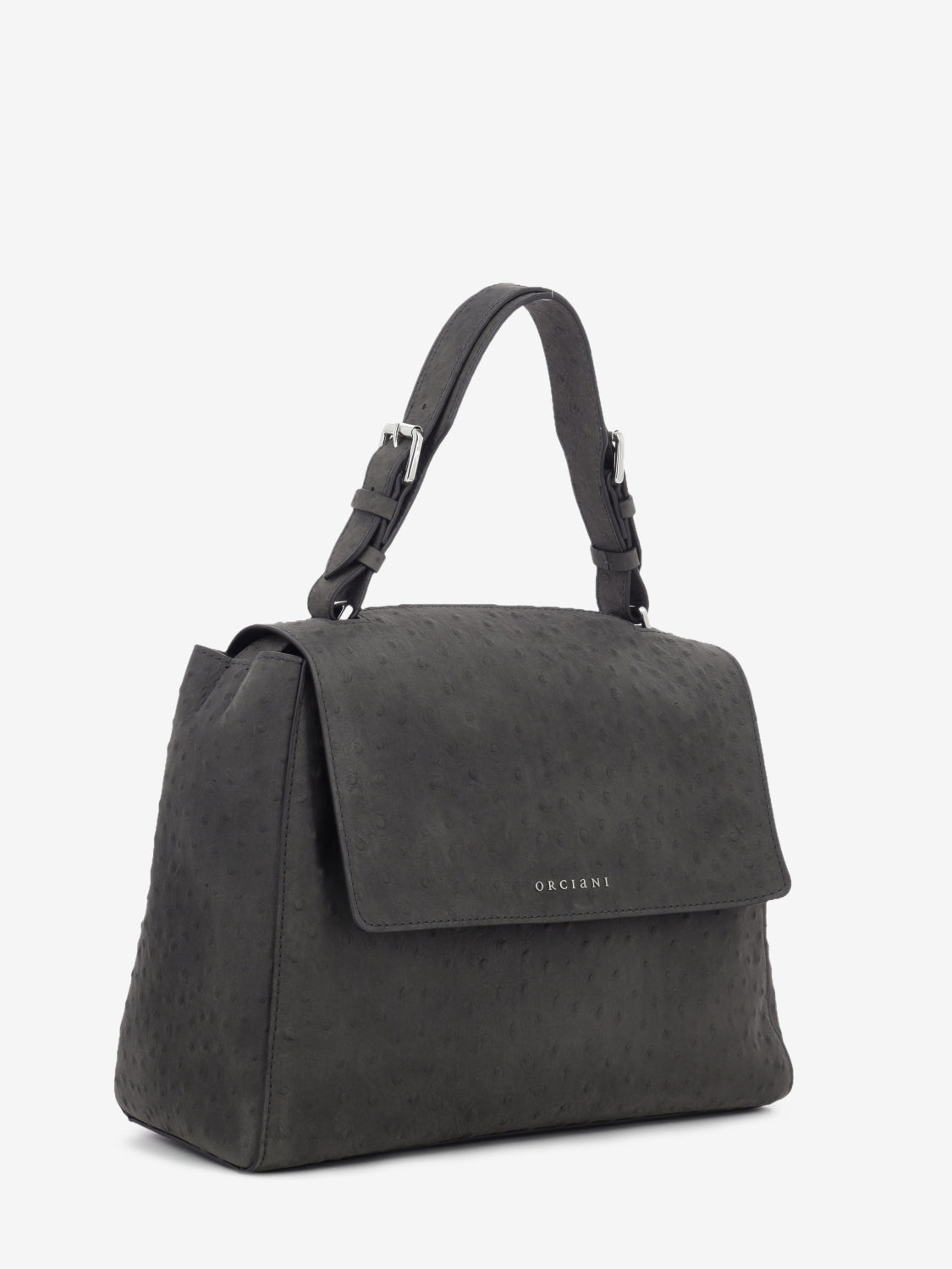 Borsa Sveva M struzzo carbone