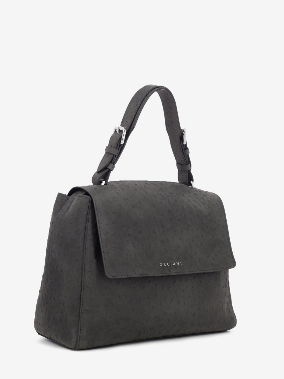 Borsa Sveva M struzzo carbone