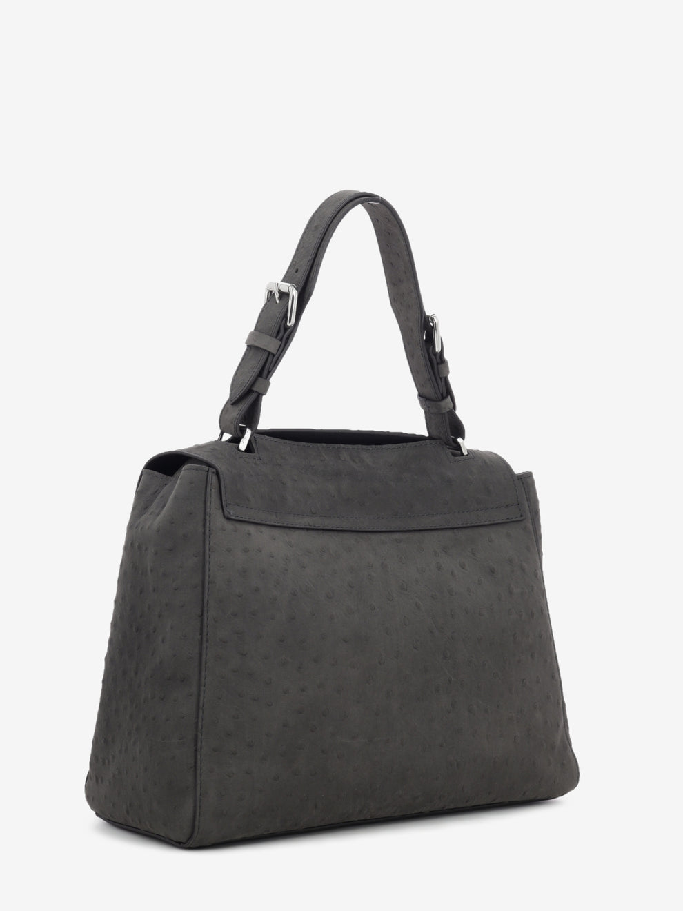 Borsa Sveva M struzzo carbone