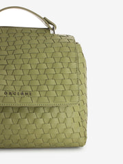 ORCIANI - Borsa Sveva S nappa woven oliva