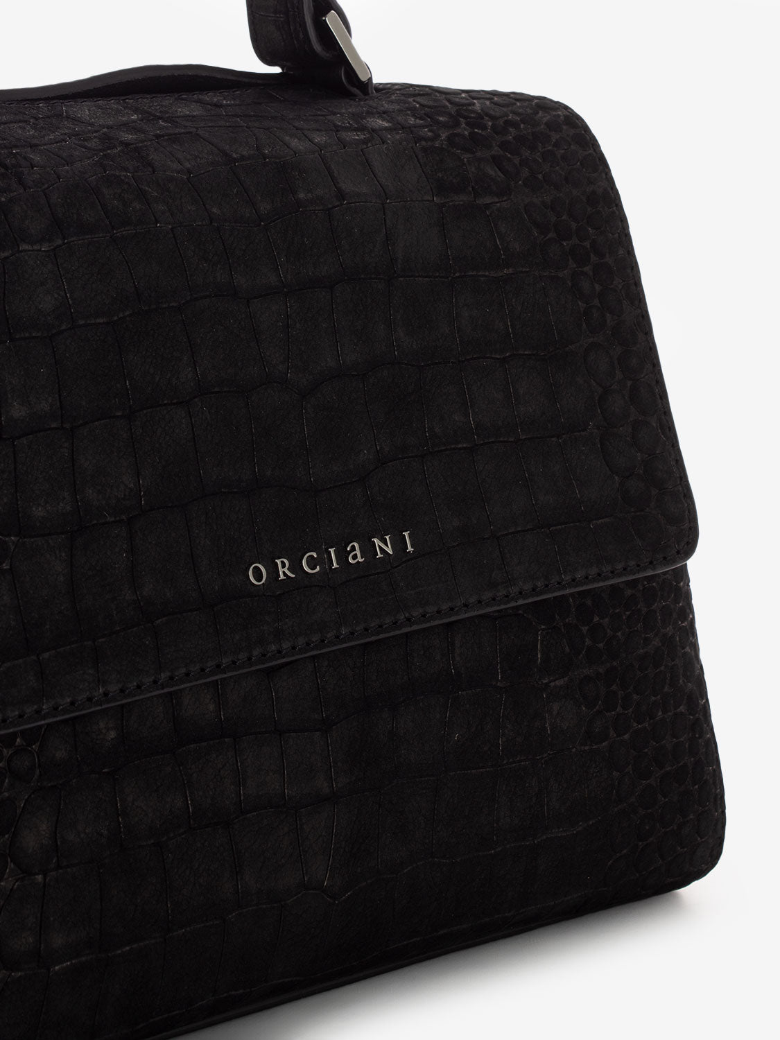 Borsa Sveva small cocco nabuk nero
