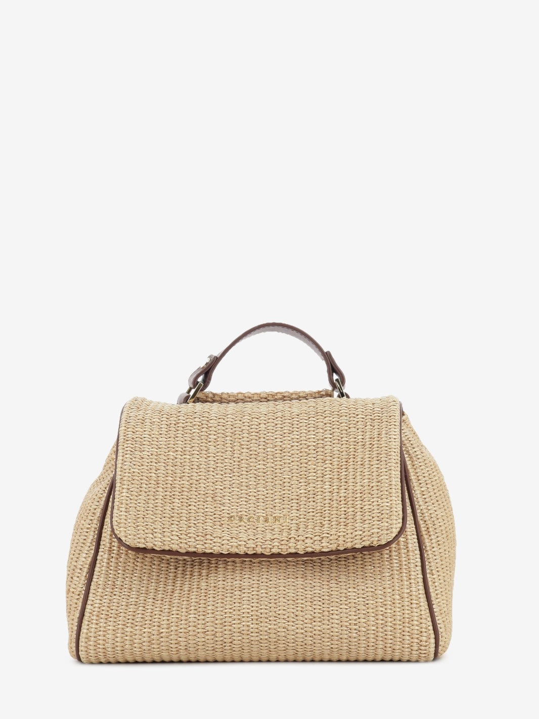 Sveva small bag in biscuit raffia