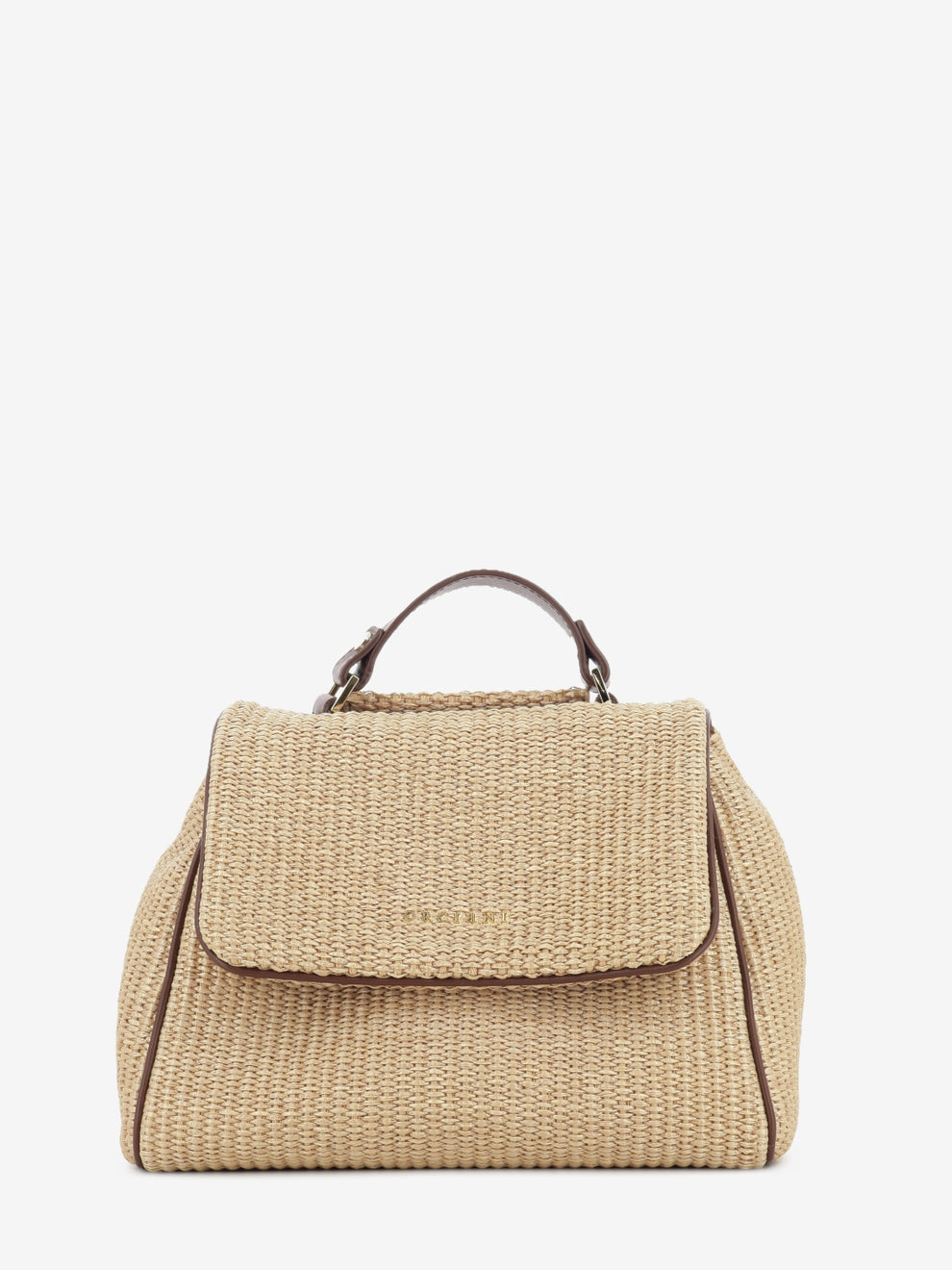 Sveva small bag in biscuit raffia