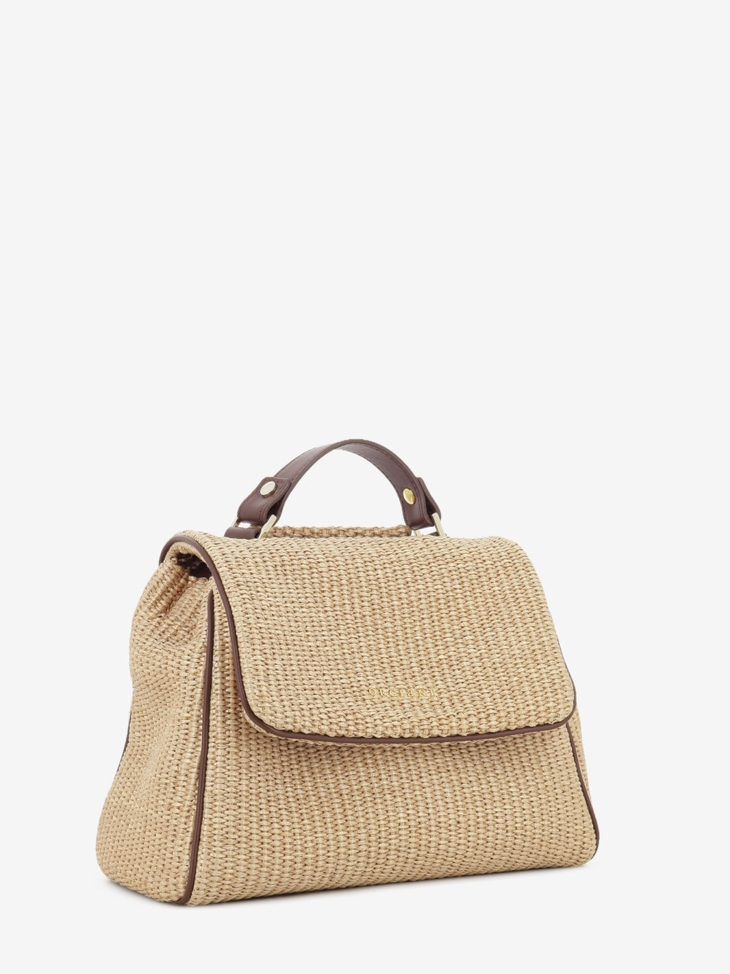 Sveva small bag in biscuit raffia