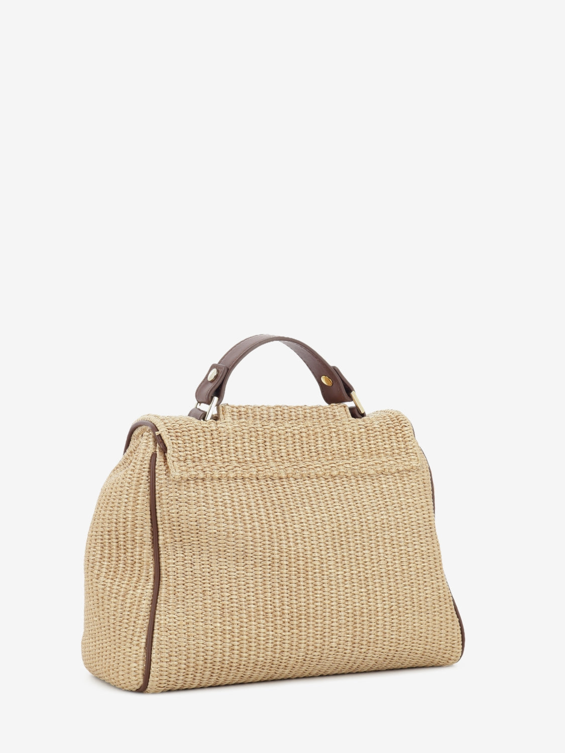 Sveva small bag in biscuit raffia