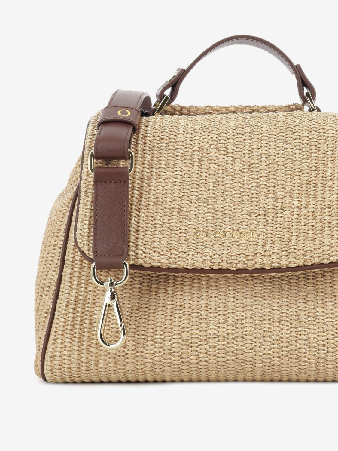 Sveva small bag in biscuit raffia