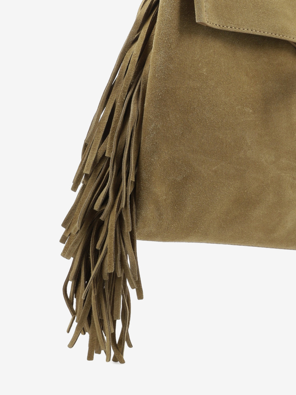 Borsa Venus Peach Fringe Midi a spalla biscotto