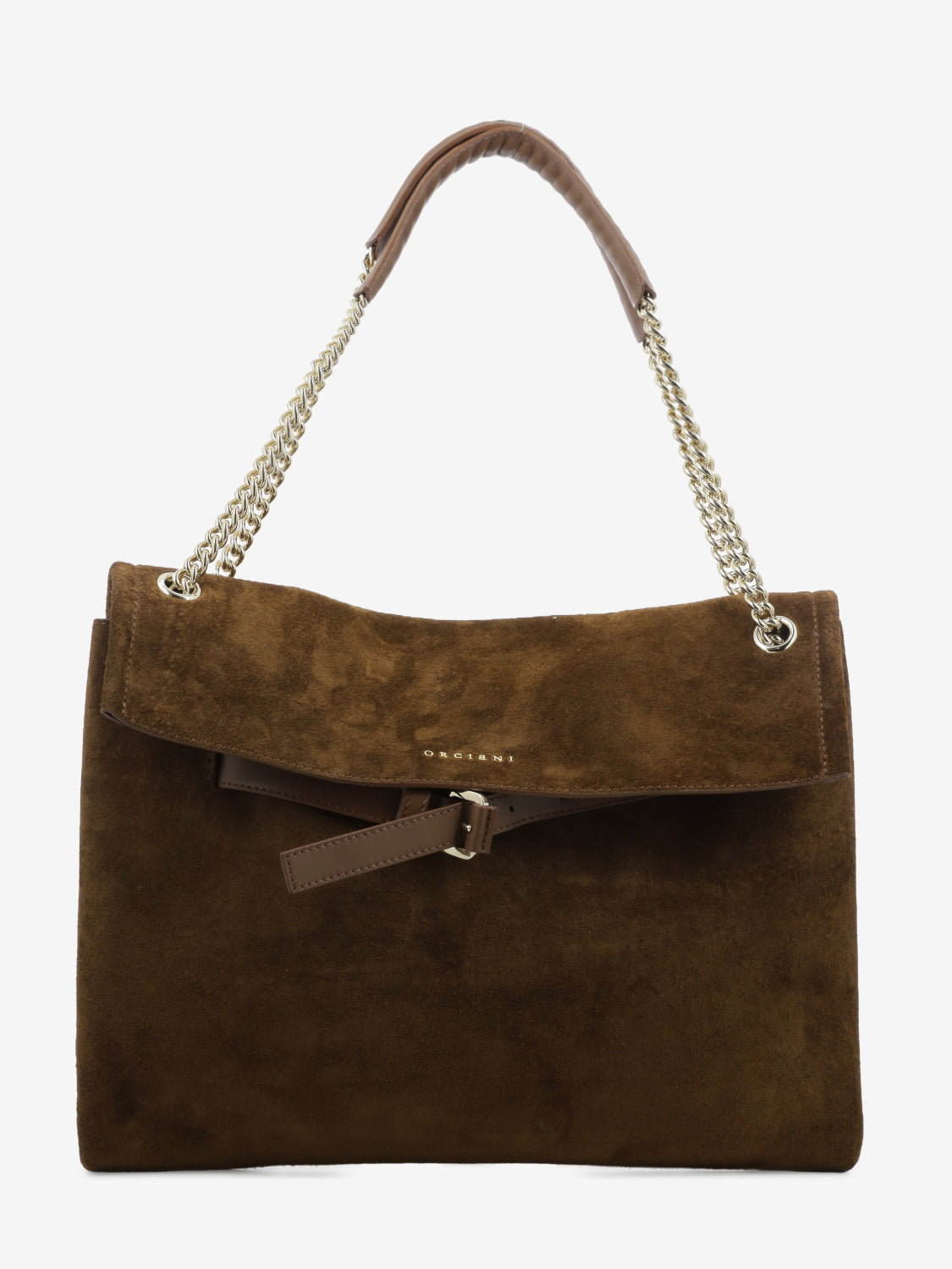Borsa Venus Peach Midi a spalla in suede cocoa