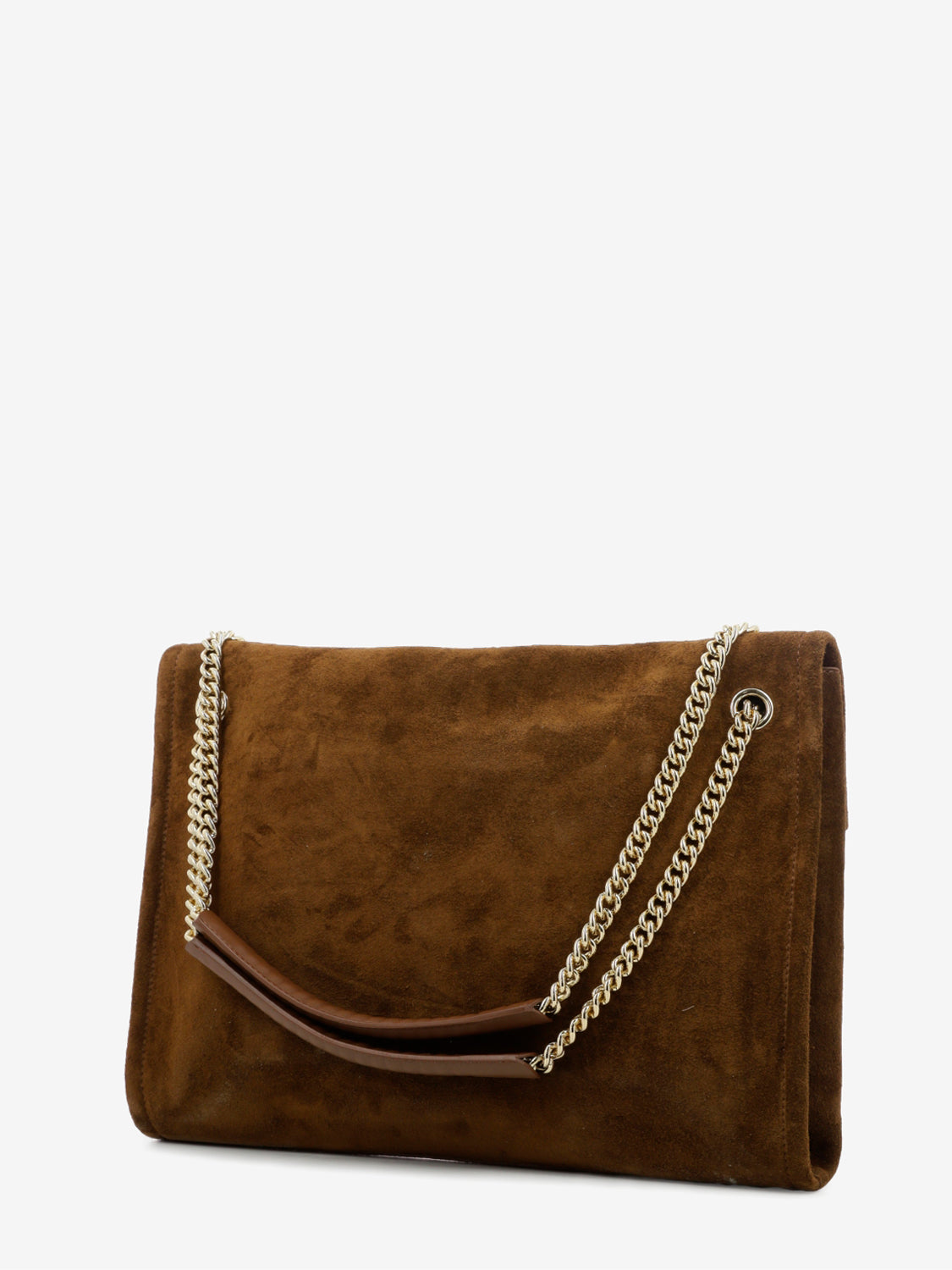 Orciani - Venus Peach Midi shoulder bag in cocoa suede | STIMM
