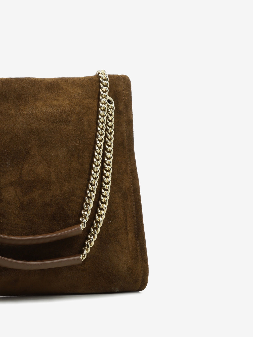 Borsa Venus Peach Midi a spalla in suede cocoa