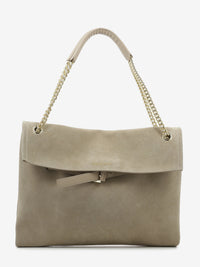 Borsa Venus Peach Midi a spalla in suede sabbia