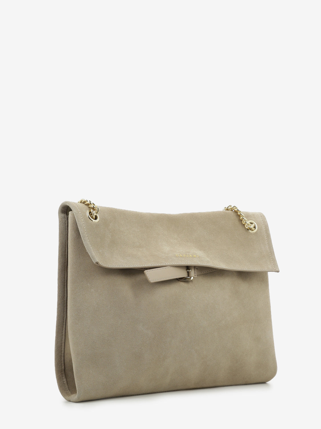 Borsa Venus Peach Midi a spalla in suede sabbia