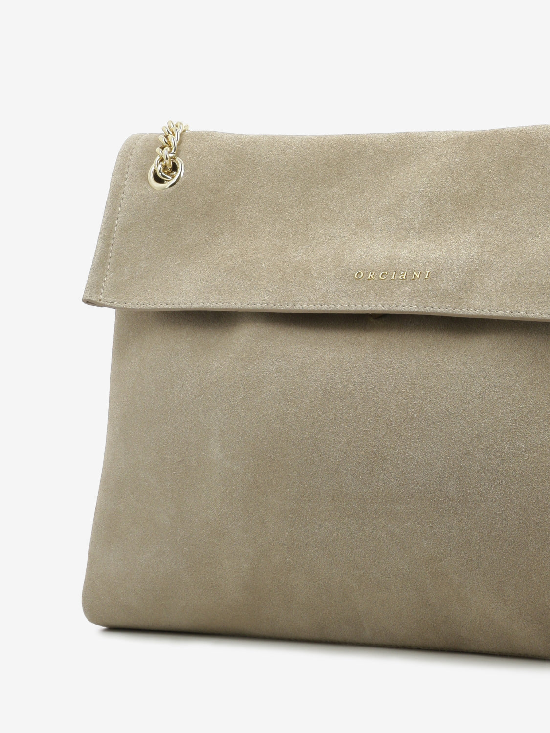 Borsa Venus Peach Midi a spalla in suede sabbia