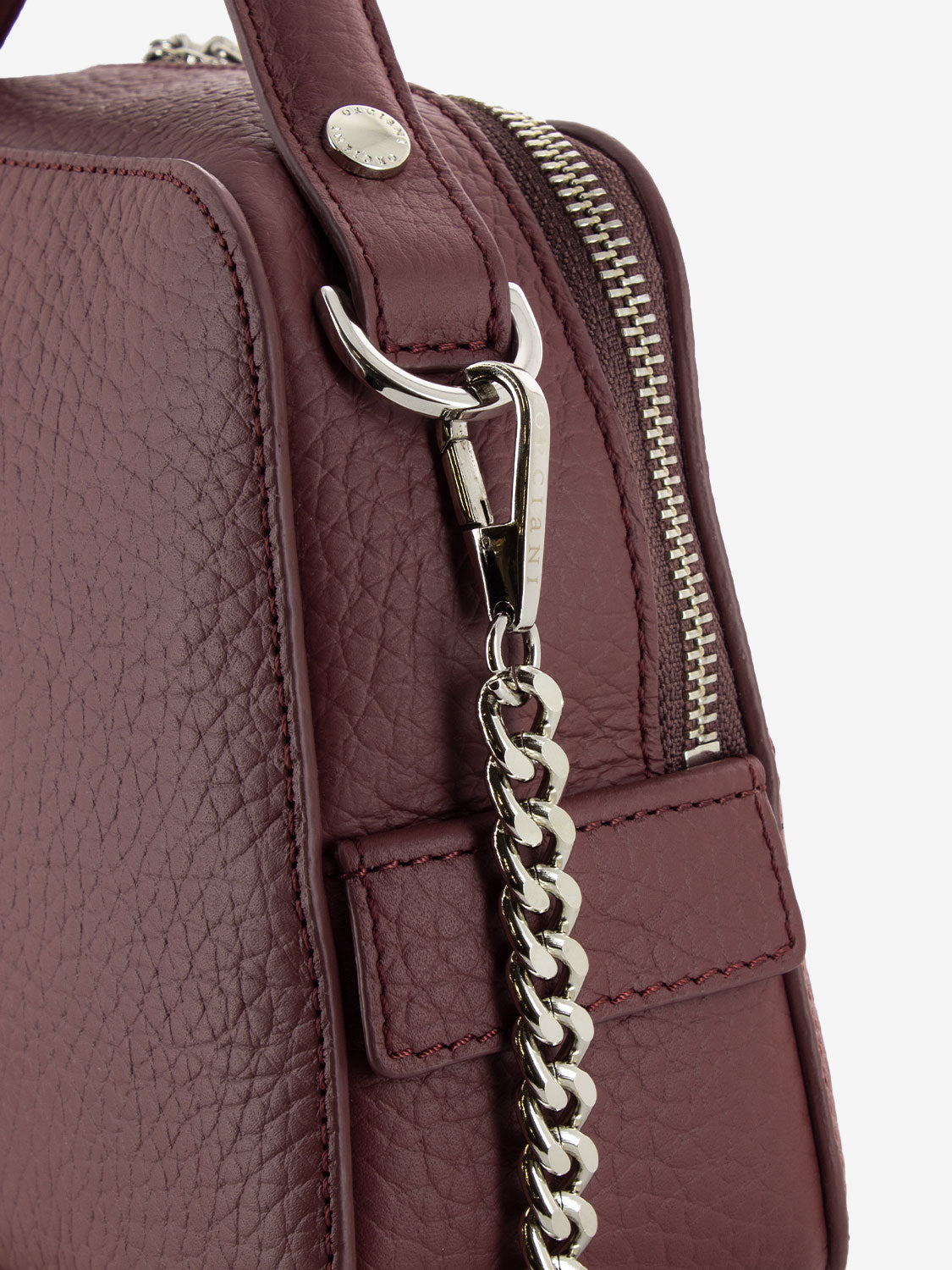 Mini Bag Chéri a mano con tracolla bordeaux