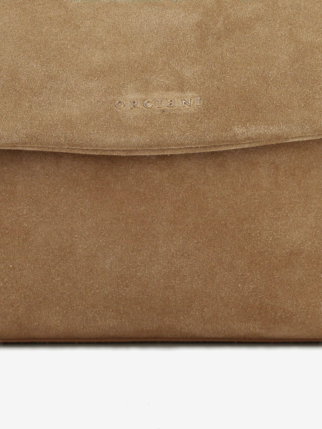 Sveva Peach Flowers midi a spalla in suede biscotto