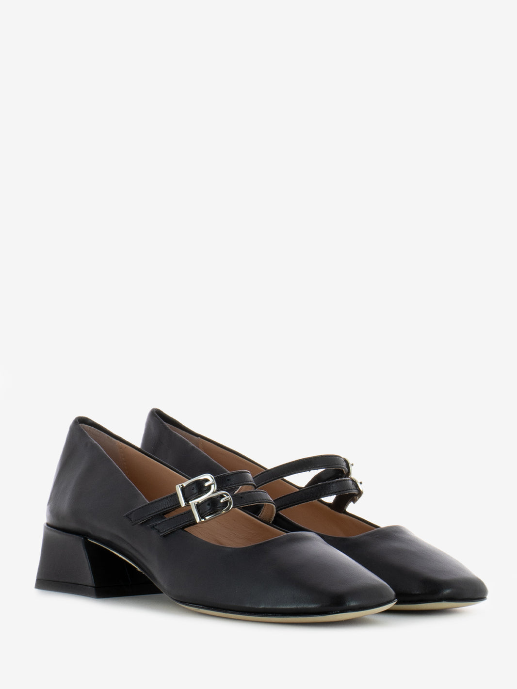 Mary Jane Double Strap Black