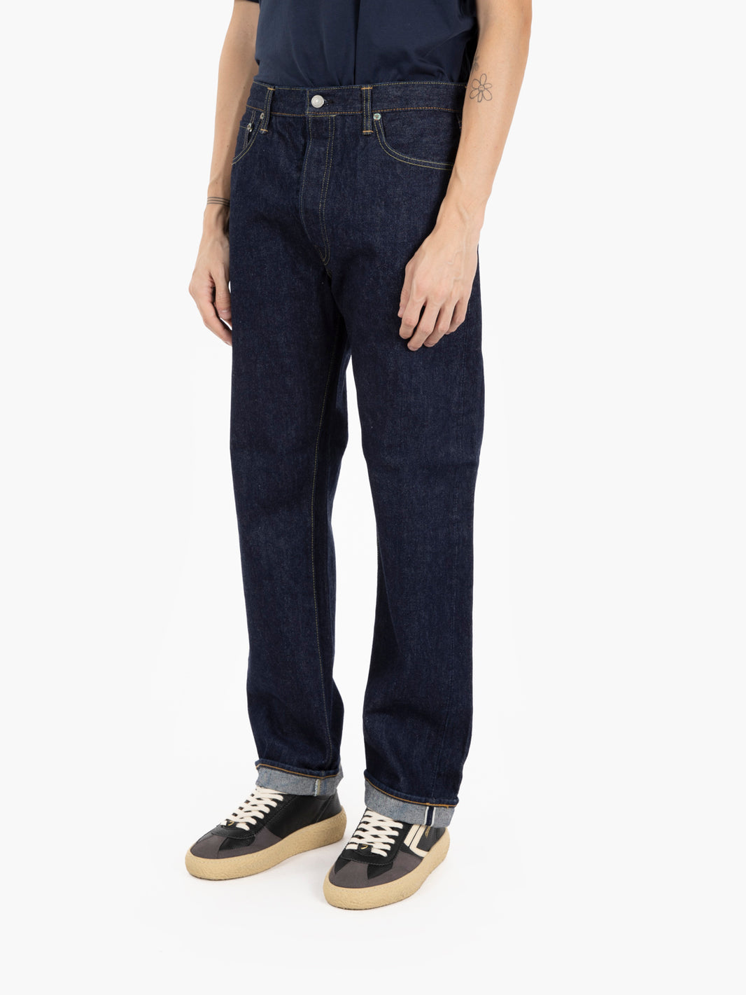 105 Standard Selvedge denim one wash blue