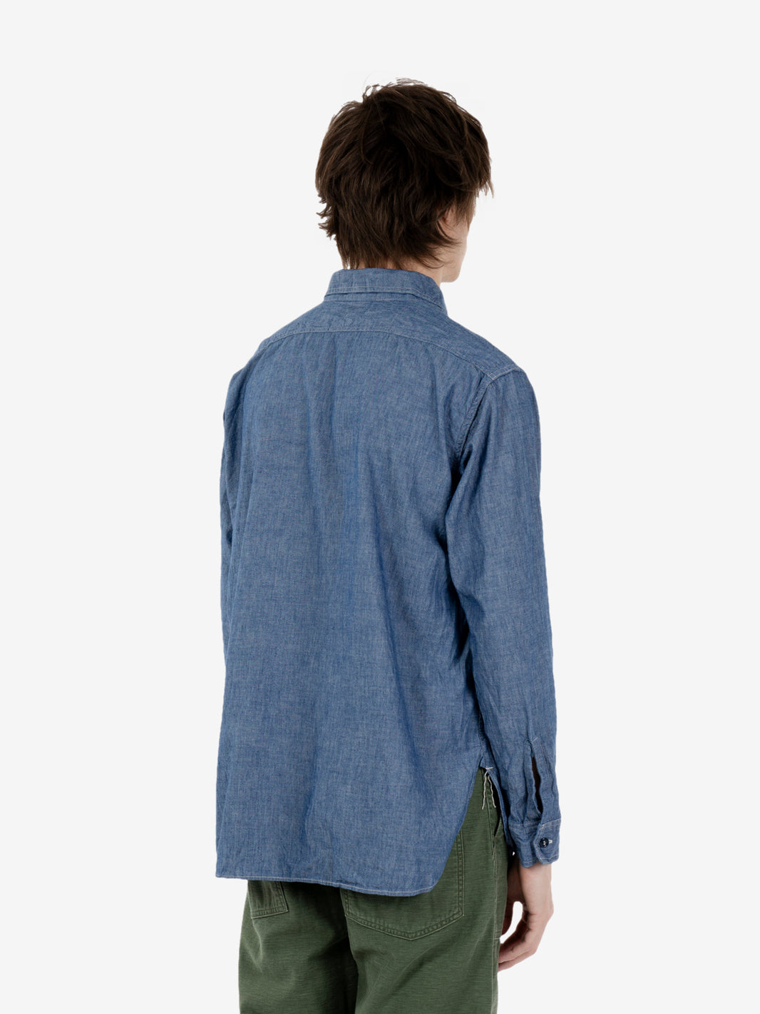 Relax fit chambray work shirt blu