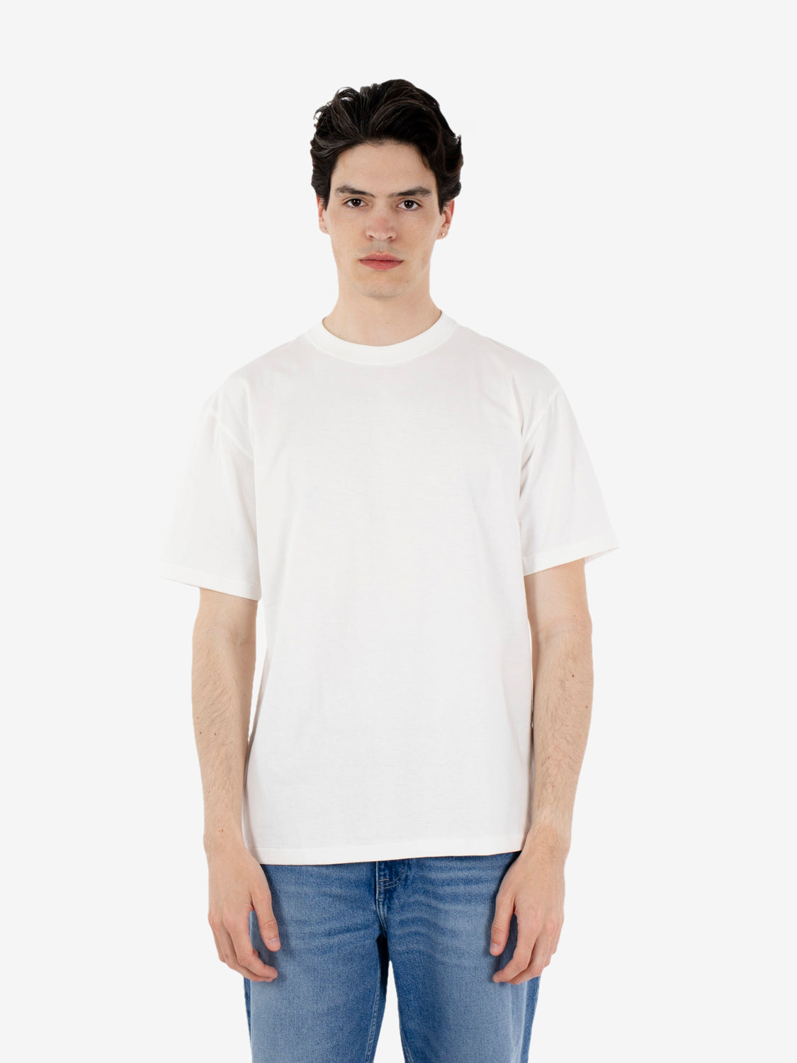 White crew neck t-shirt
