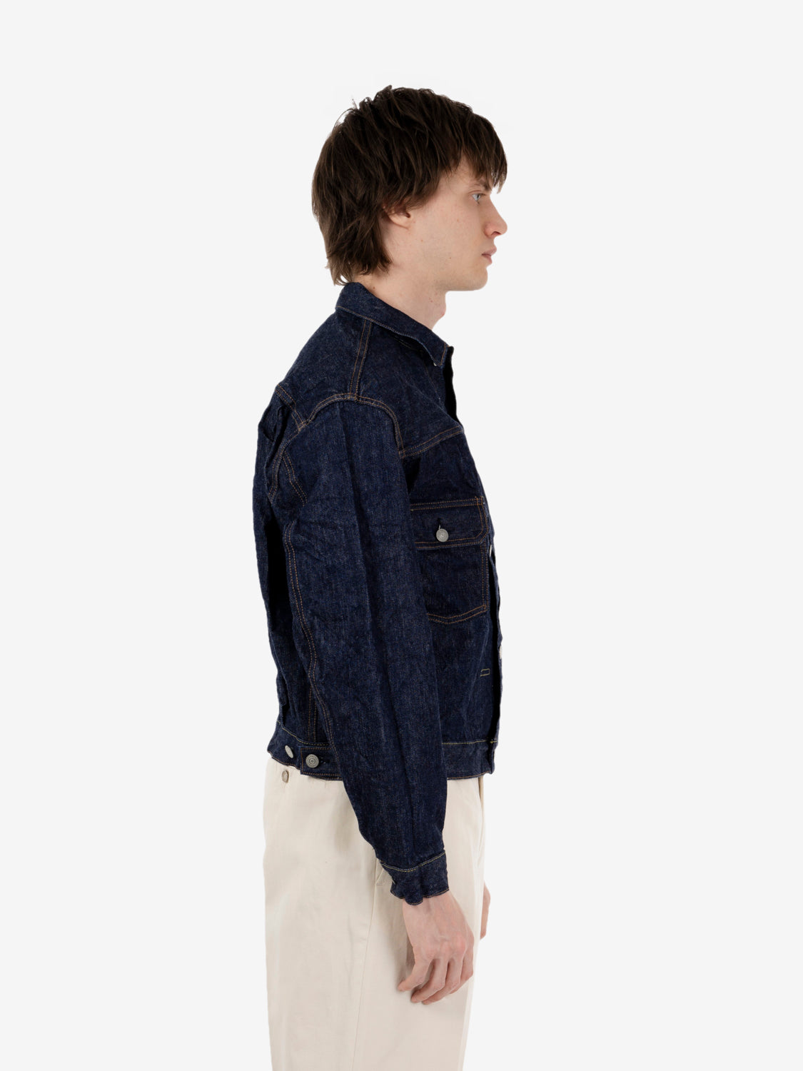 Type 1950's denim jacket one wash blu