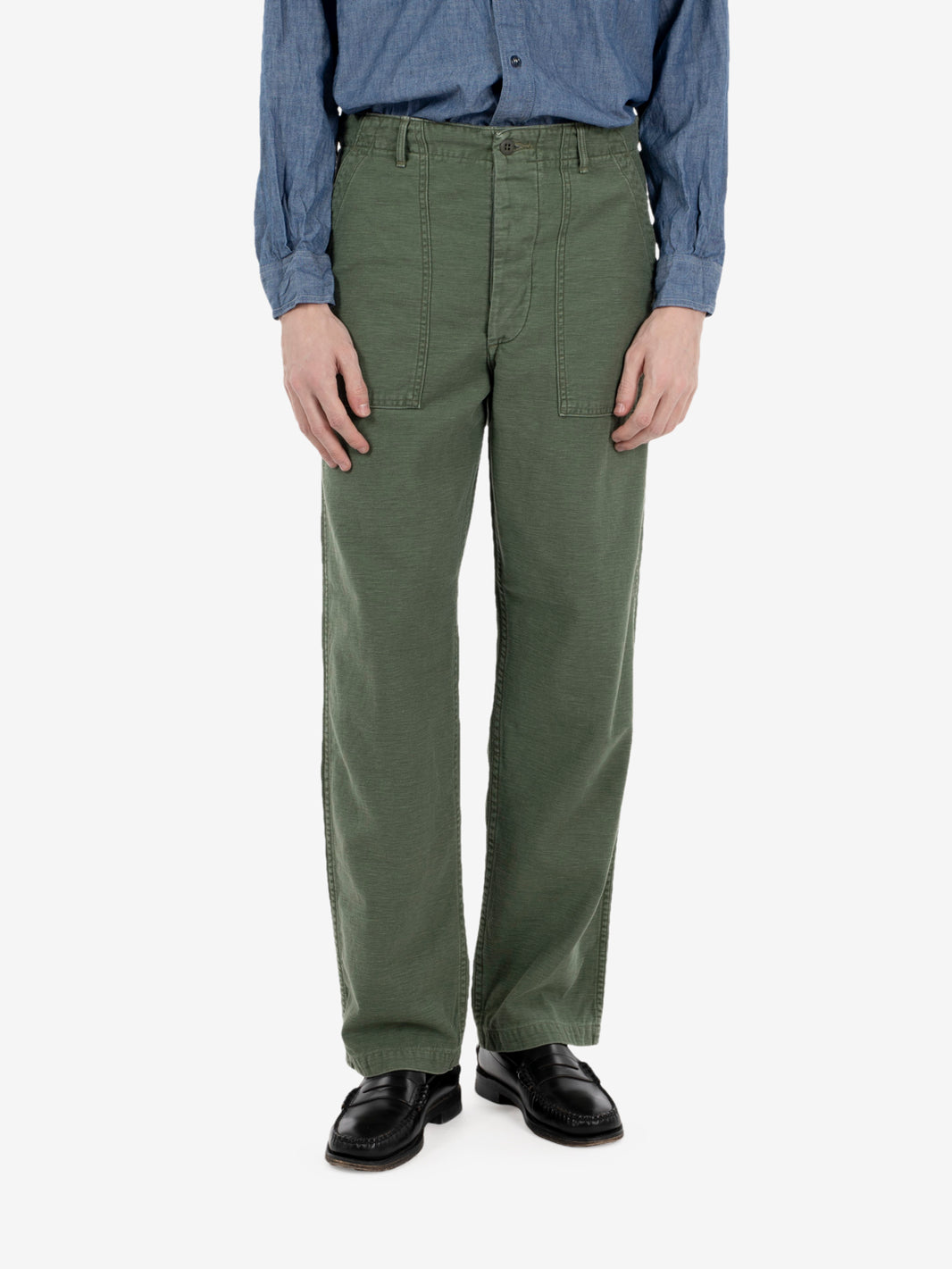U.S. Army fatighue pants used wash green