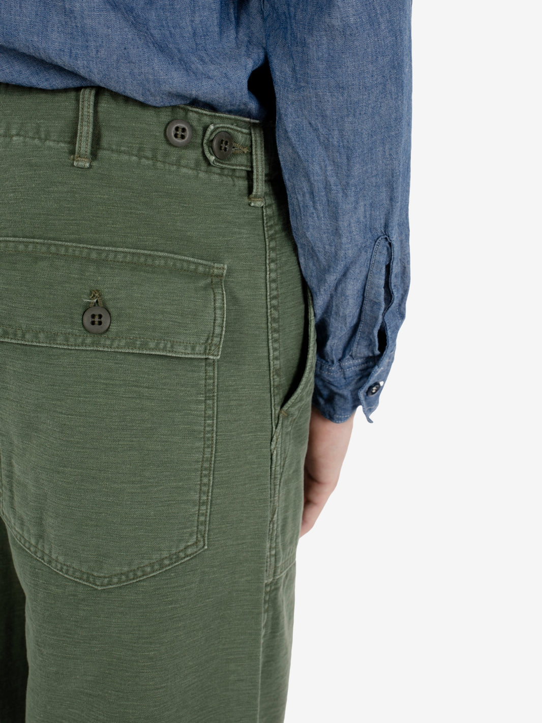 U.S. Army fatighue pants used wash green