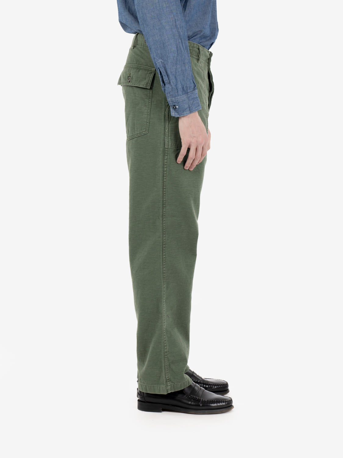 U.S. Army fatighue pants used wash green