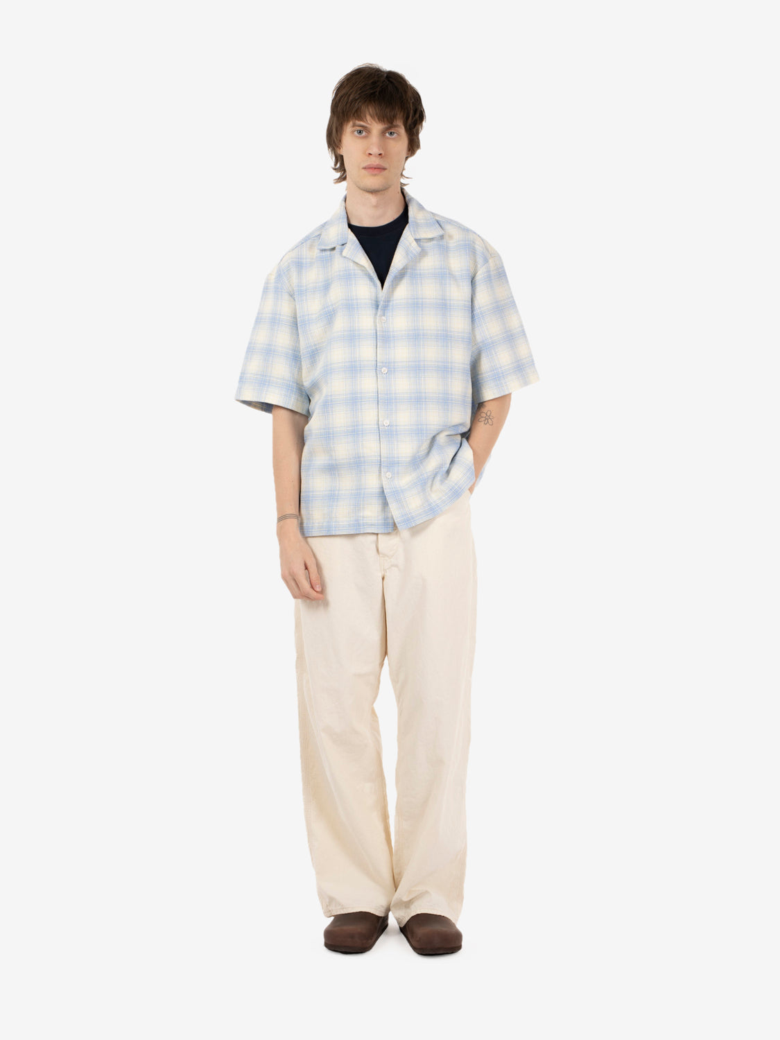 Wide fit 30's Painter pants ecru