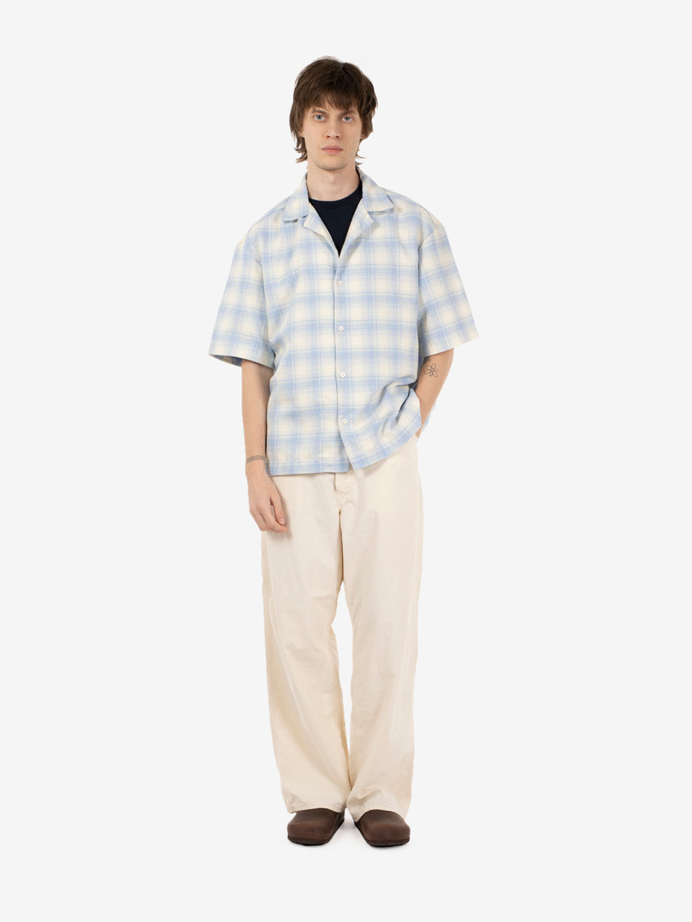 Wide fit 30's Painter pants ecru