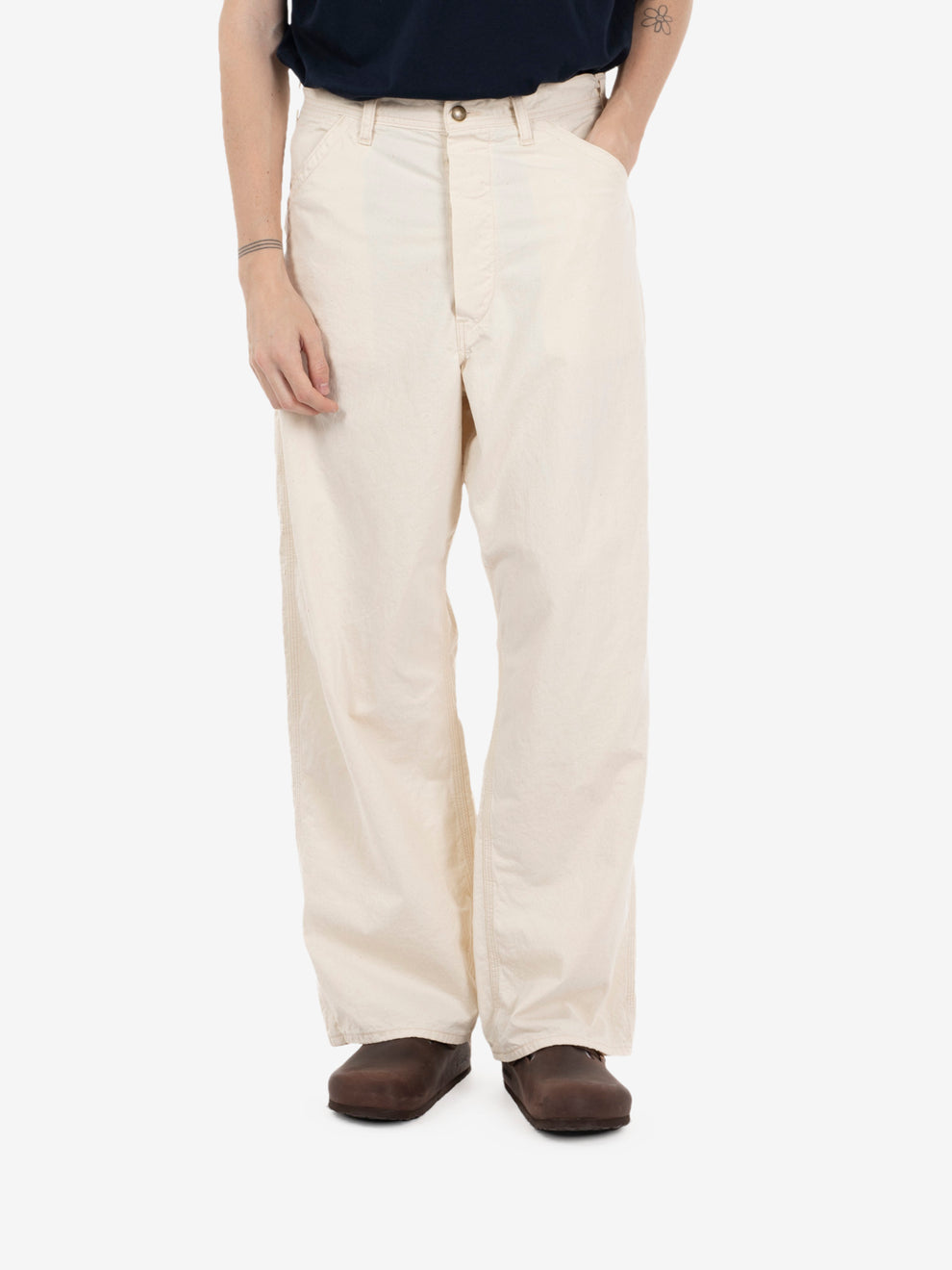 Wide fit 30's Painter pants ecru