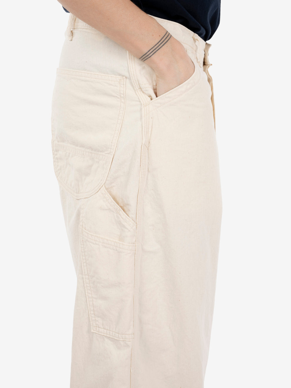 Wide fit 30's Painter pants ecru