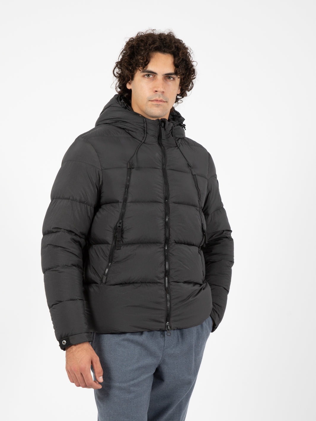 Giubbotto imbottito real dow / ardesia