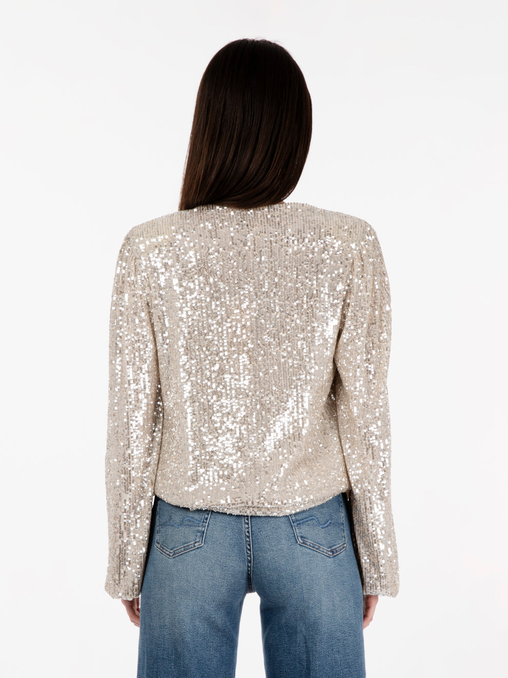 Silver sequin jacket