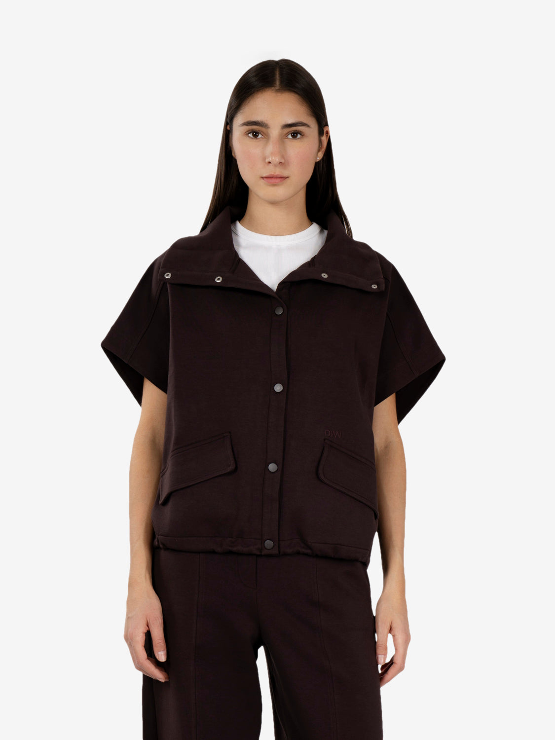 Wood sweatshirt vest