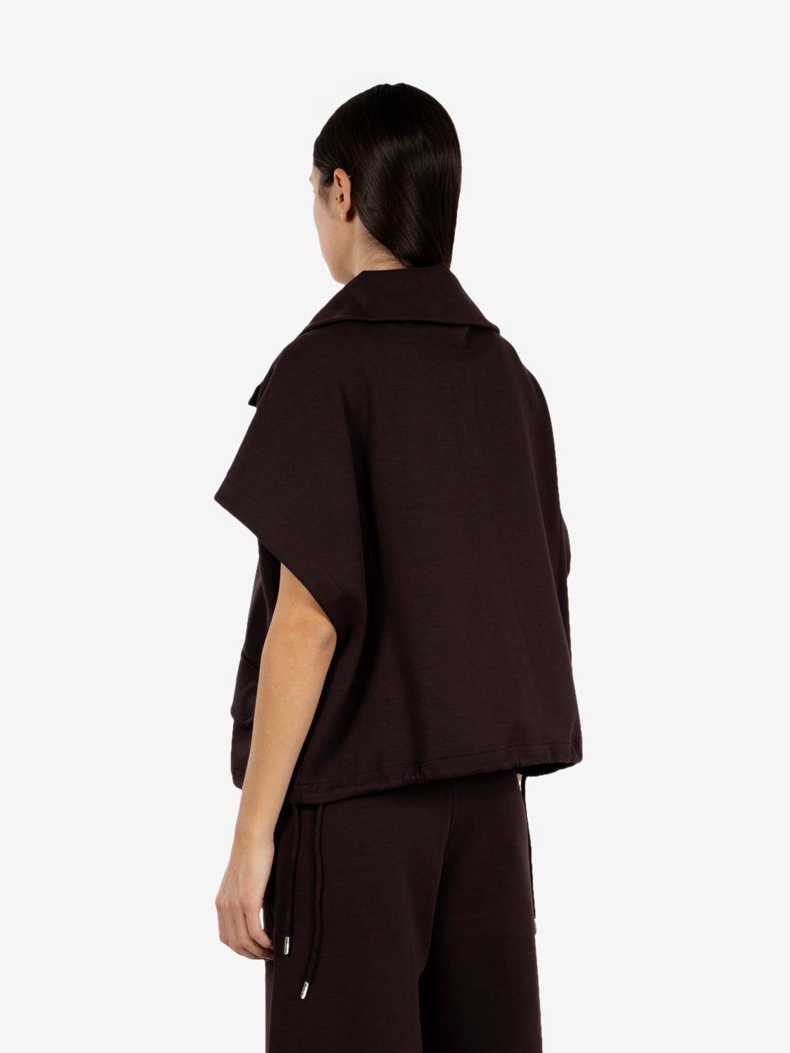 Wood sweatshirt vest