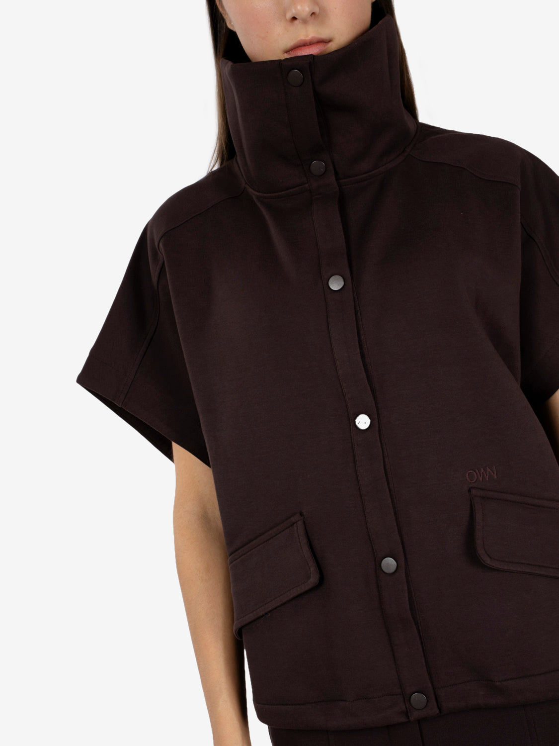 Wood sweatshirt vest