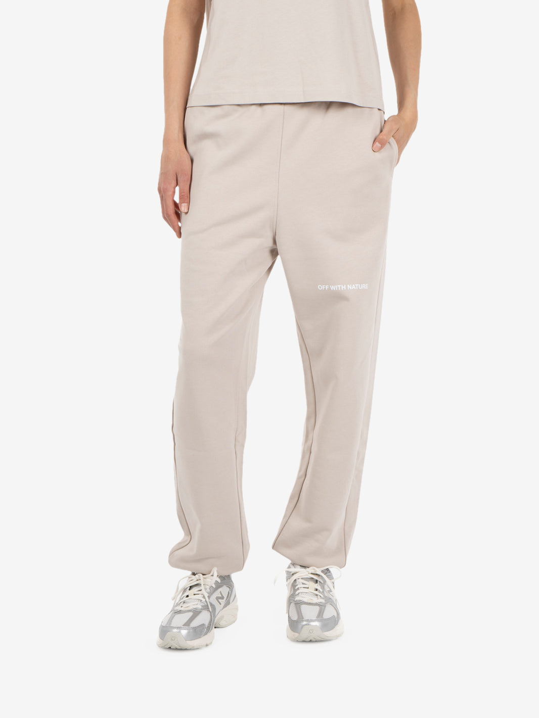 Loose fit beige joggers