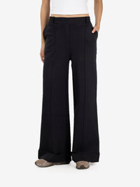 Black palazzo joggers