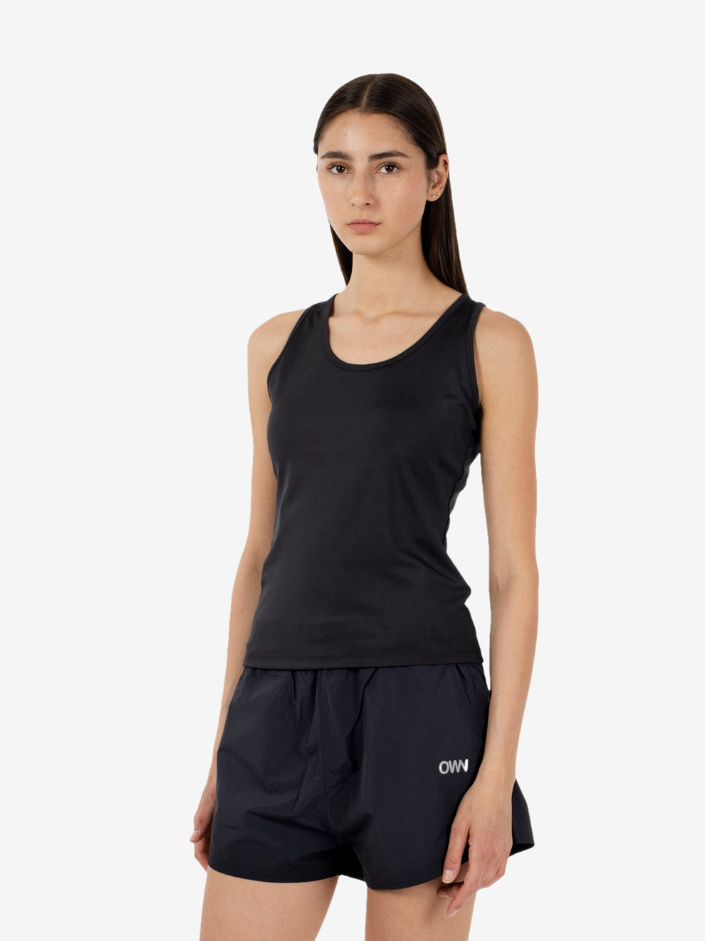 Black sports tank top
