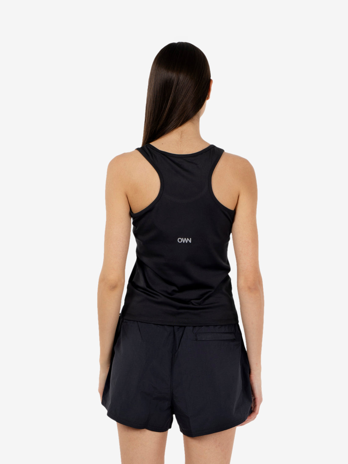 Black sports tank top