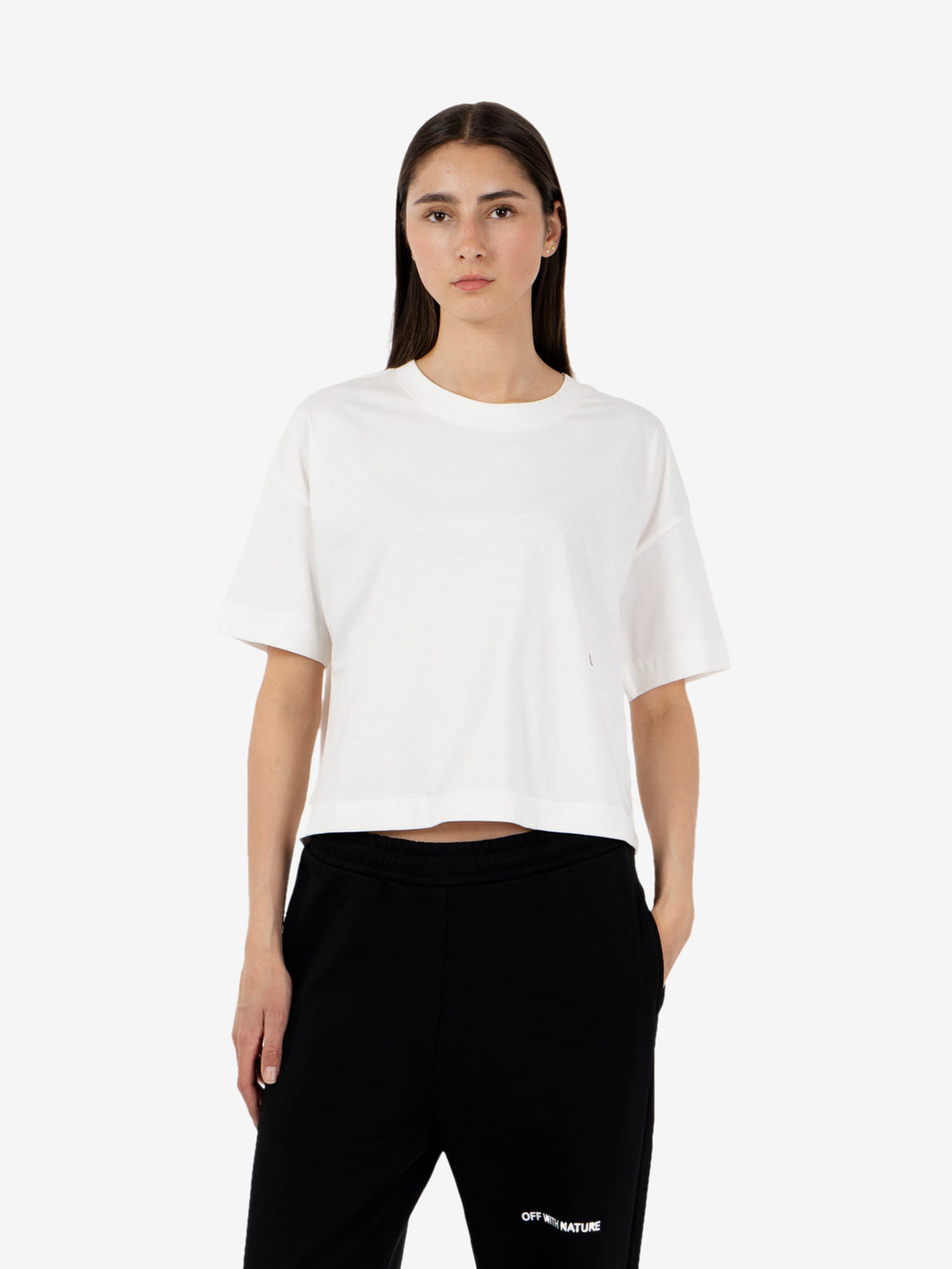 T-shirt crop loose fit bianca