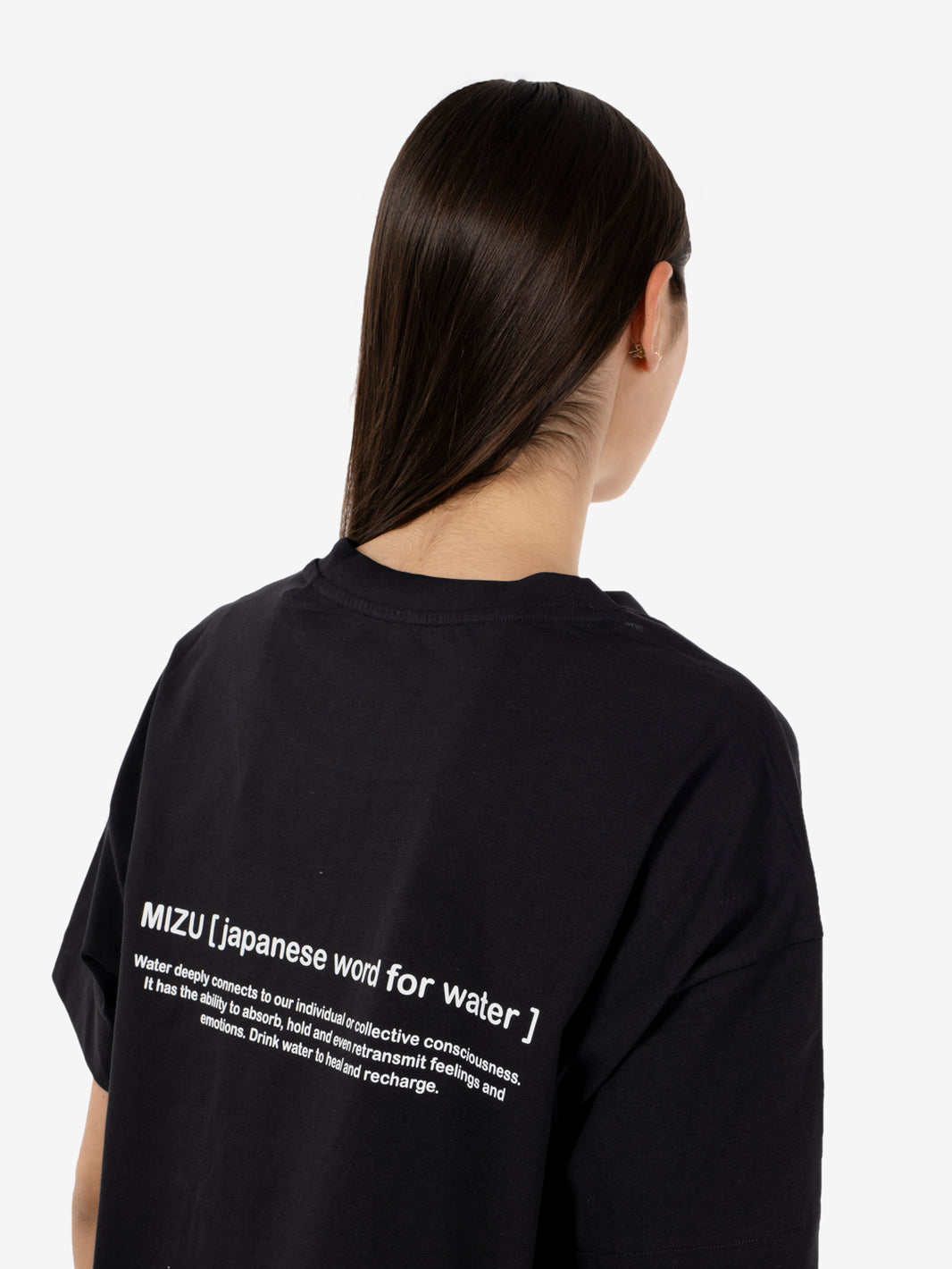 T-shirt crop loose fit nero