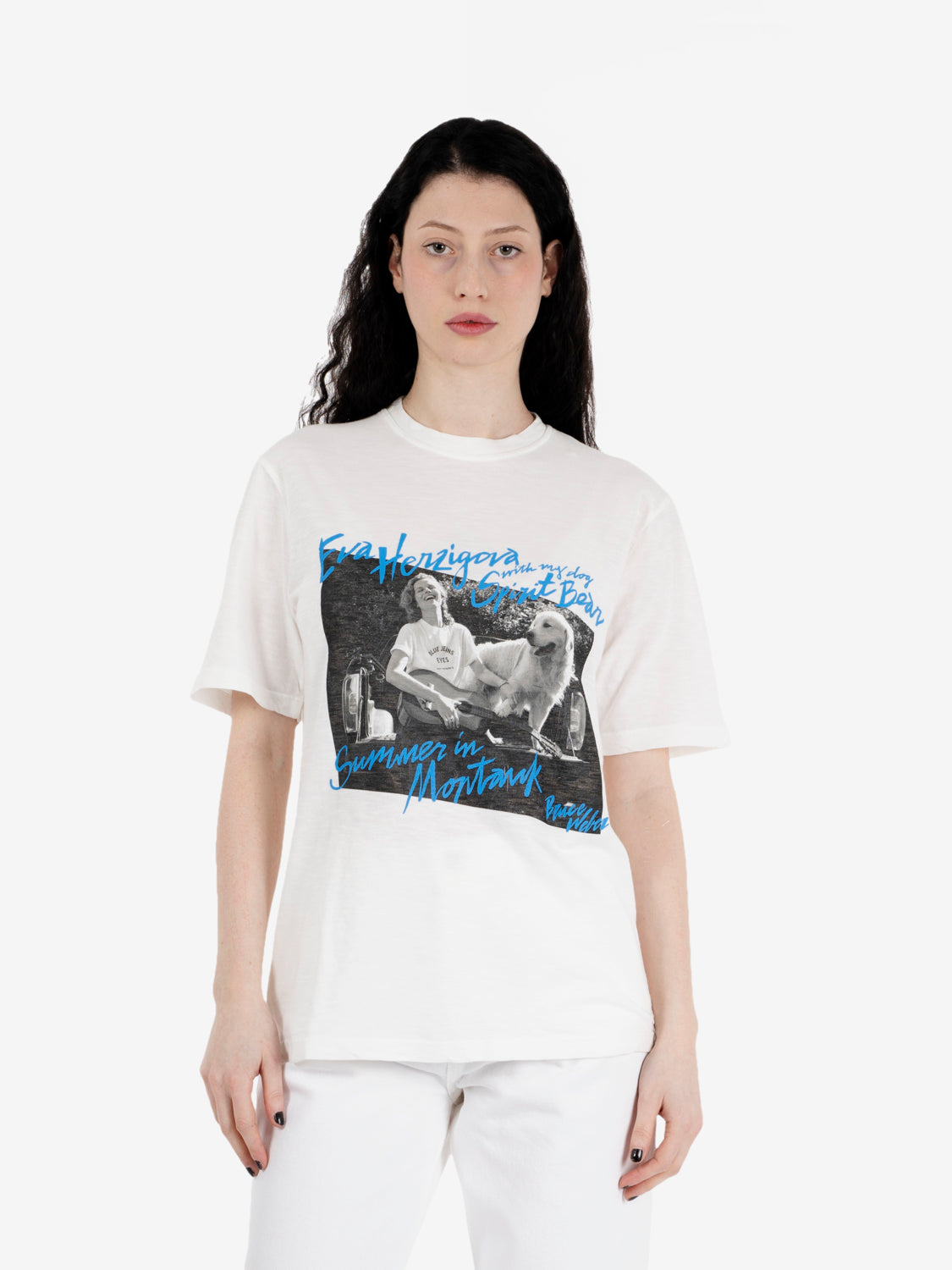 Montauk T-shirt RREVA HERZIGOVA Slub jersey Off White