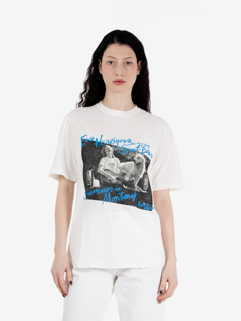 Montauk T-shirt RREVA HERZIGOVA Slub jersey Off White