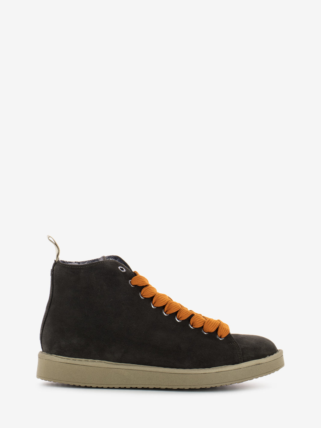 P01 Ankle boot suede faux fur lining ebony / burnt orange