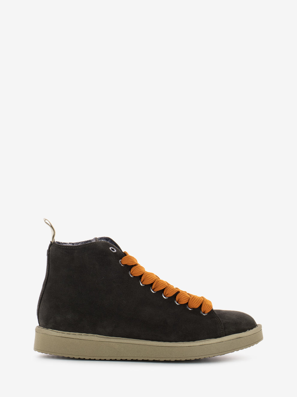 P01 Ankle boot suede faux fur lining ebony / burnt orange