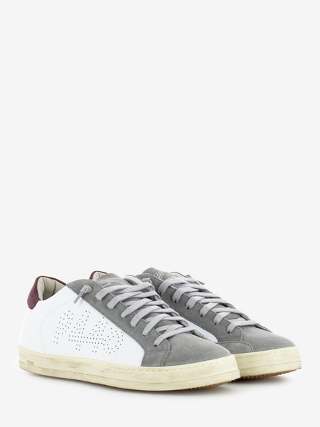 Sneaker John-m white / burgundy