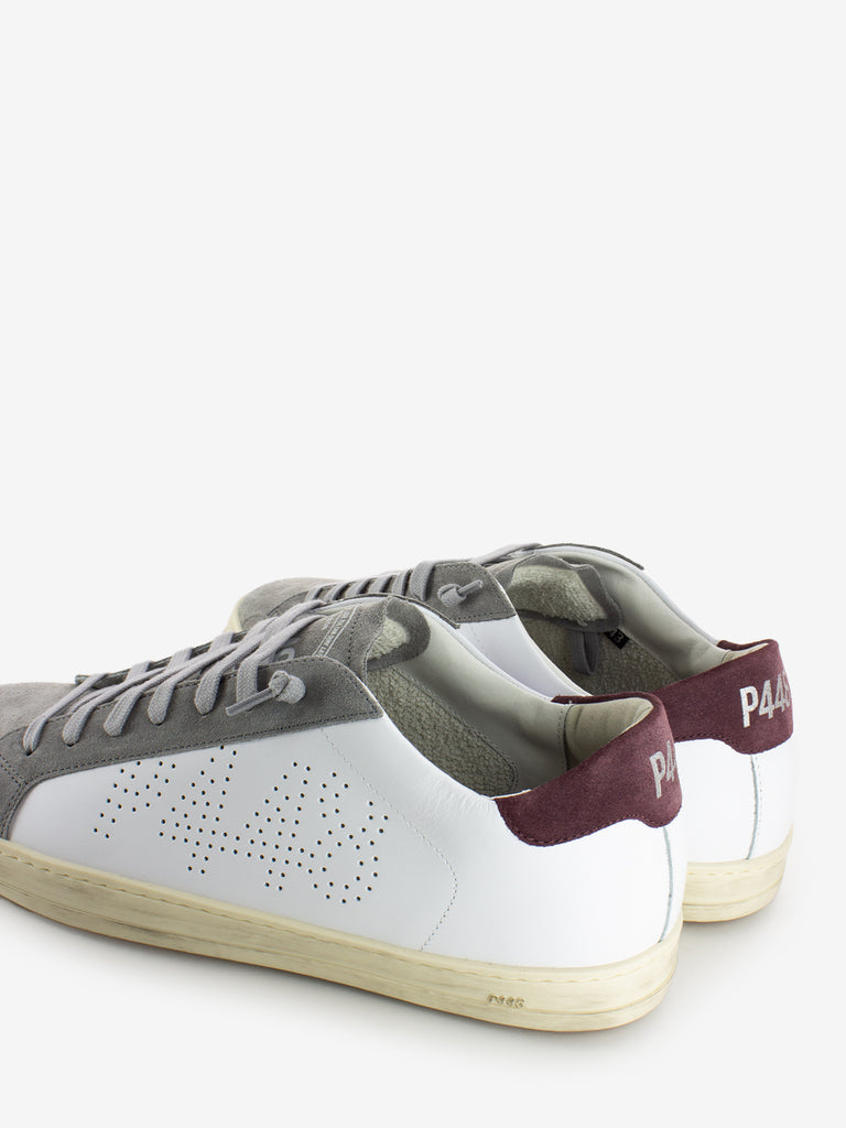 P448 - Sneaker John-m white / burgundy