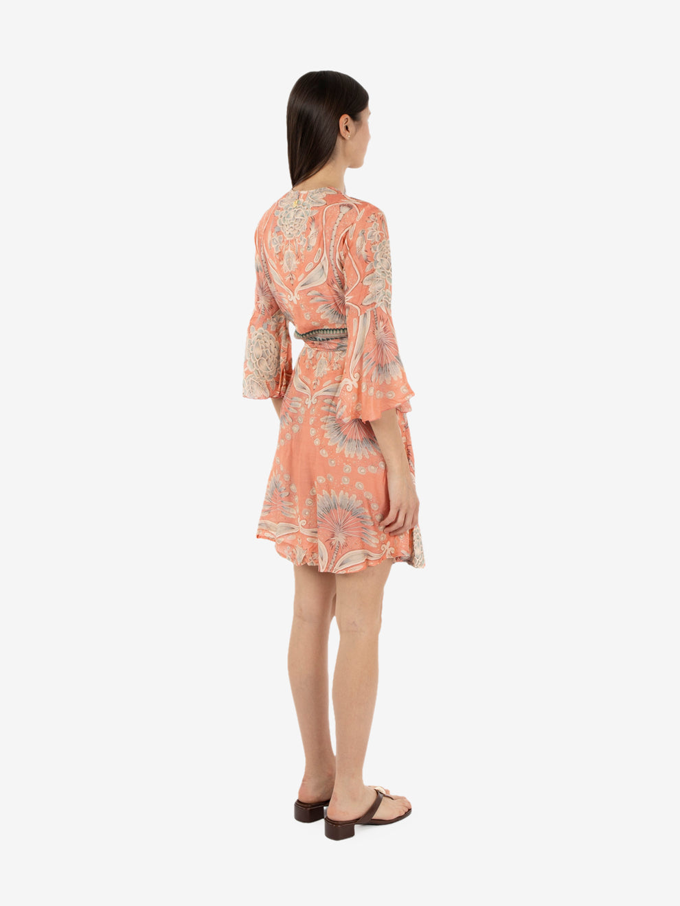 Pink wrap mini dress