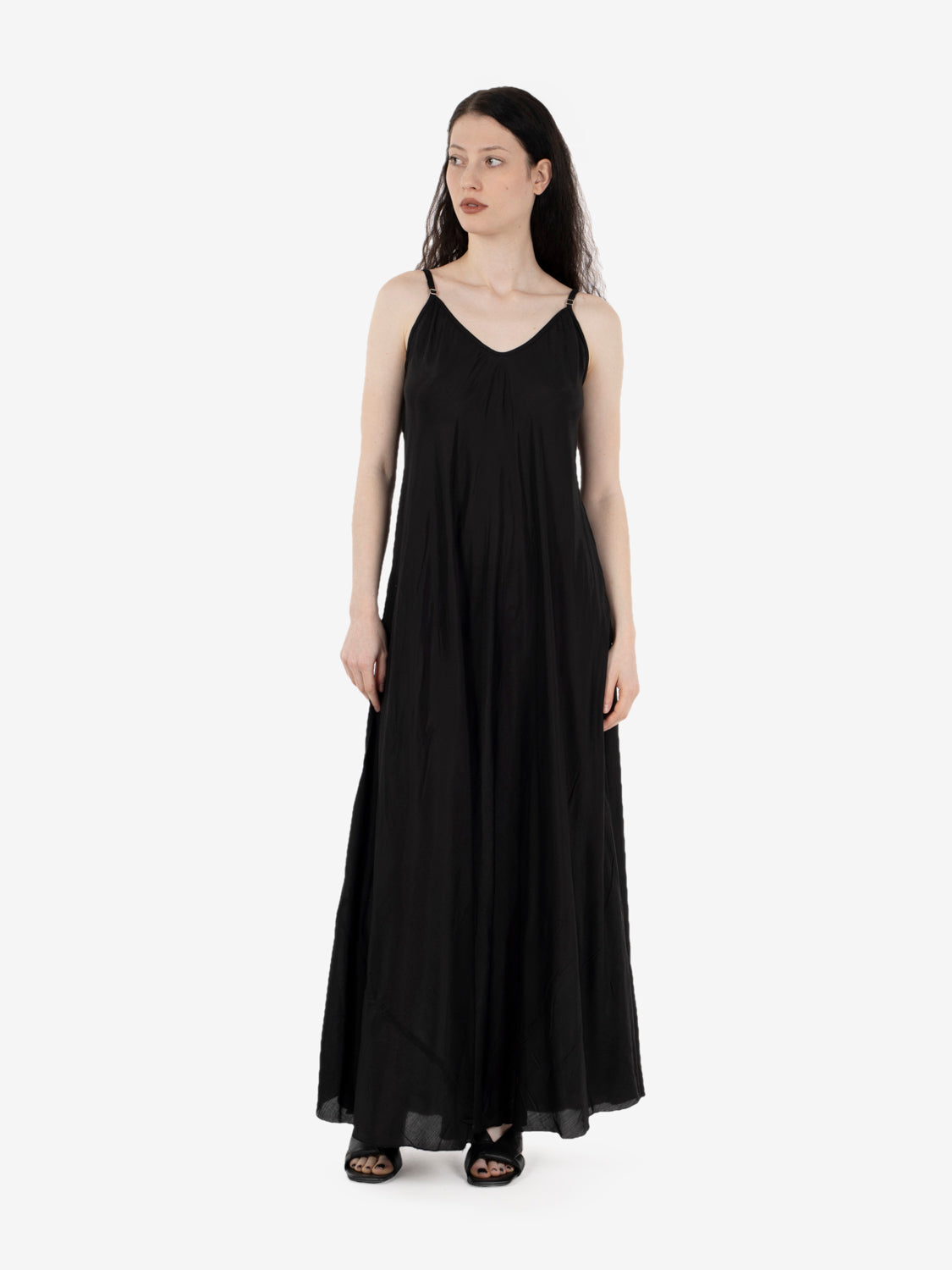 Abito slip dress nero